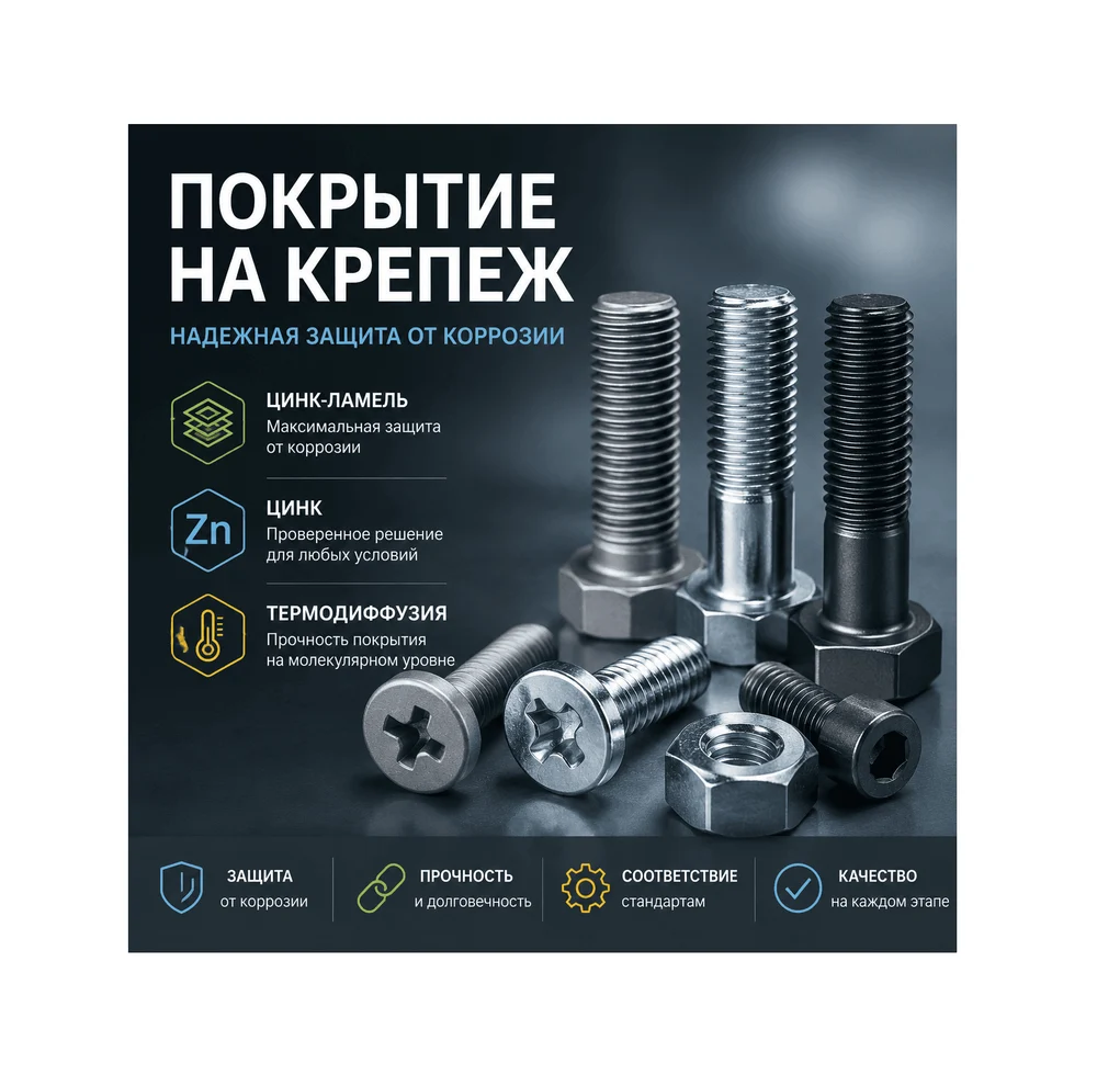 Нанесение покрытия на крепеж