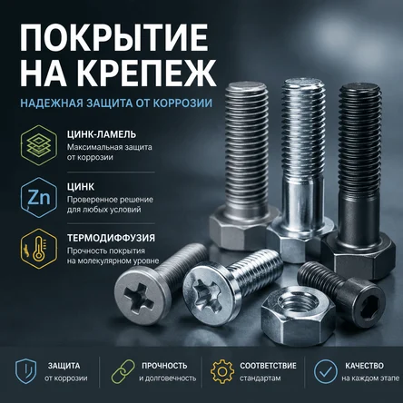 Нанесение покрытия на крепеж