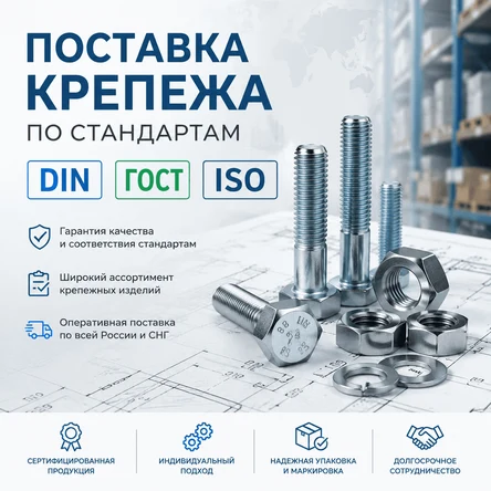 Поставки крепежа по DIN, ГОСТ, ISO